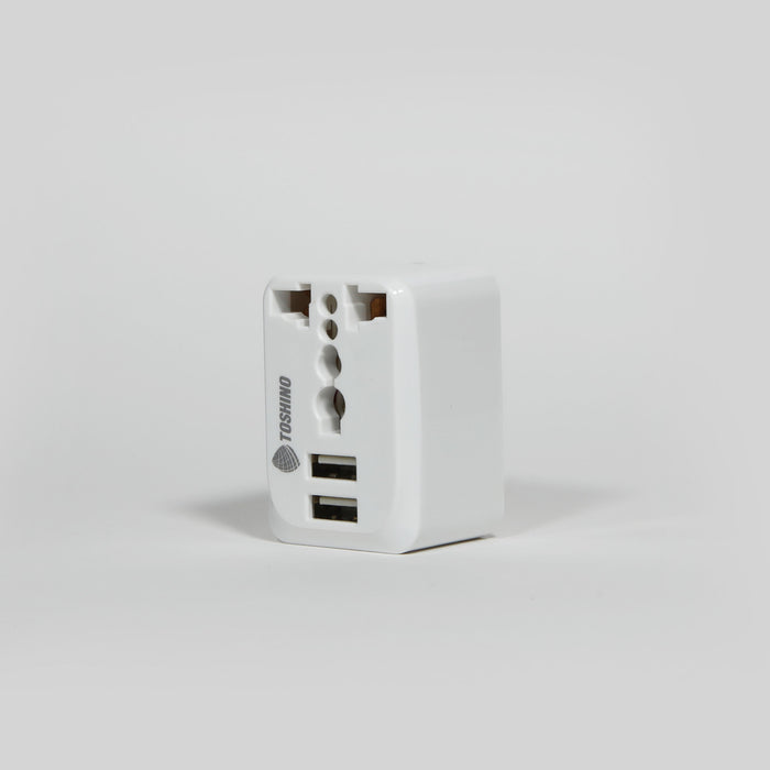 TOSHINO ADAPTER 2USB 2.4A WHITE PU-E
