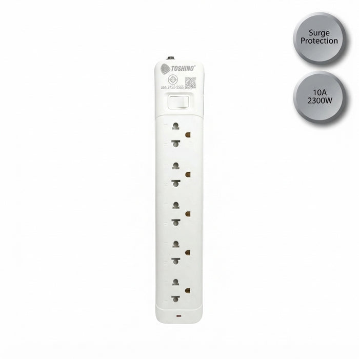 TOSHINO TIS PLUG 5 WAY 1 SWITCH 3M. SO-53 WHITE