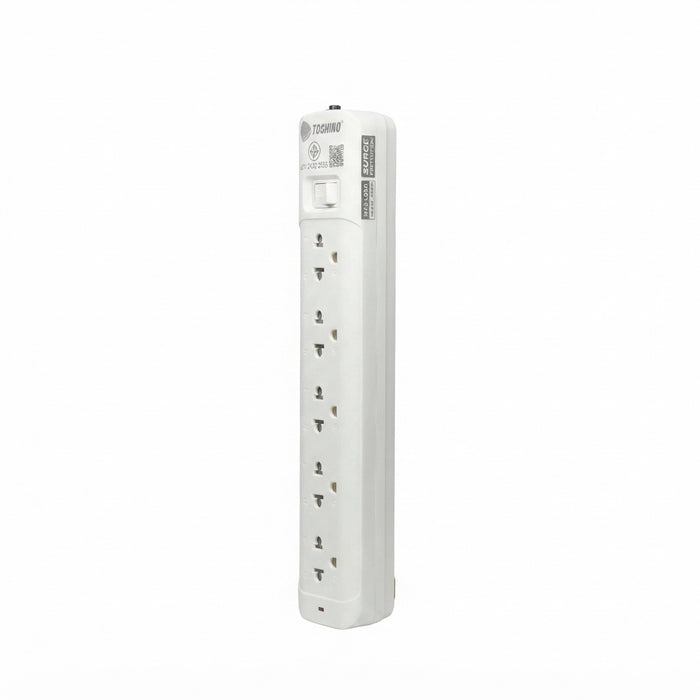 TOSHINO TIS PLUG 5 WAY 1 SWITCH 3M. SO-53 WHITE