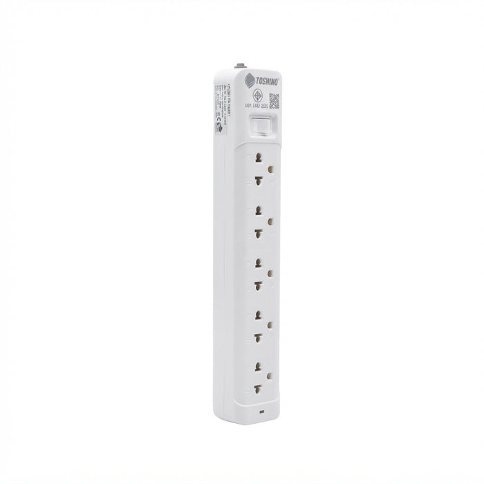 TOSHINO TIS PLUG 5 WAY 1 SWITCH 3M. SO-53 WHITE