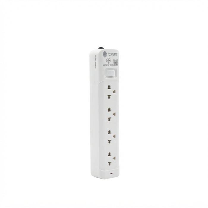 TOSHINO TIS PLUG 4 WAY 1 SWITCH 2M. SO-42 WHITE