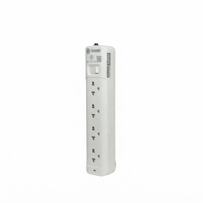 TOSHINO TIS PLUG 4 WAY 1 SWITCH 2M. SO-42 WHITE