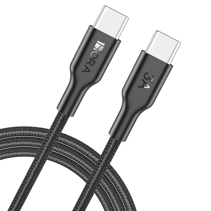 1HORA-BRAIDED-WIRE-CAB272-BLACK-C-C 3A 1M