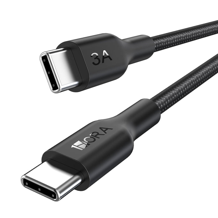 1HORA-BRAIDED-WIRE-CAB272-BLACK-C-C 3A 1M