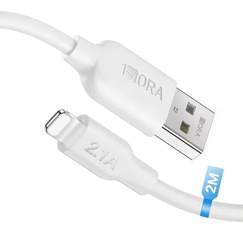 1HORA DATA CABLE CAB247 WHITE A L 2.1A 2M