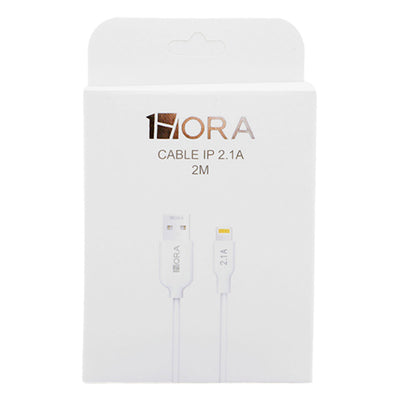 1HORA DATA CABLE CAB247 WHITE A L 2.1A 2M