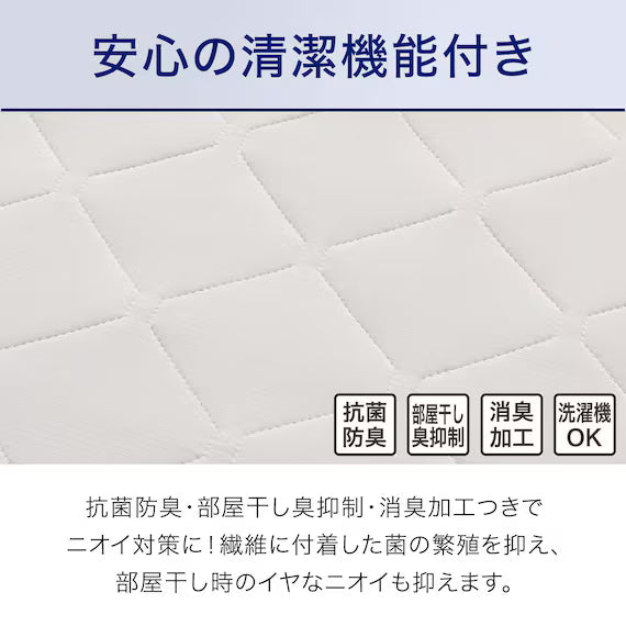 RUBBERLESS MATTRESS PAD N COOL SP S GY S2402