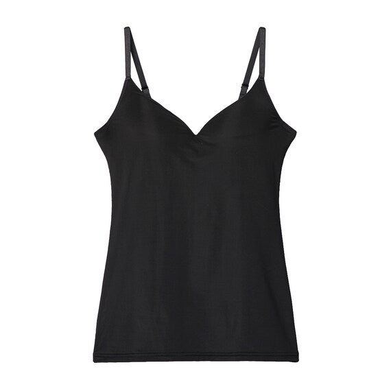 WOMEN COOL CUP-IN V-NECK CAMISOLE n-s BK L