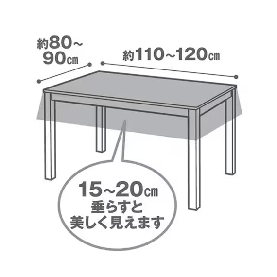 PVC CLEAR TABLE CLOTH M0.5MM120X150
