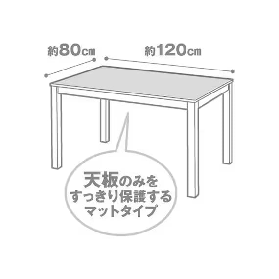 PVC CLEAR TABLE MAT M1.0MM80X120
