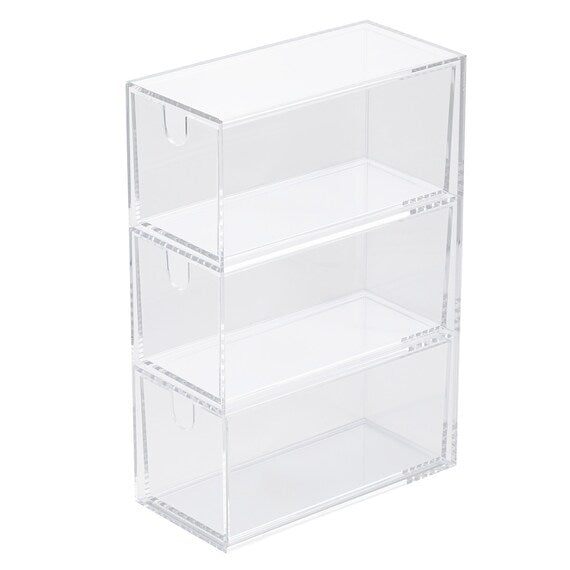 ACRYLIC 3TIER CASE 2WAY W/DRAWER W8.4D17H25