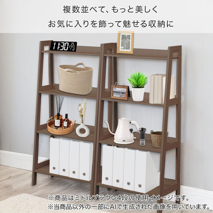 WOOD LADDER SHELF 3TIER 6291 MB