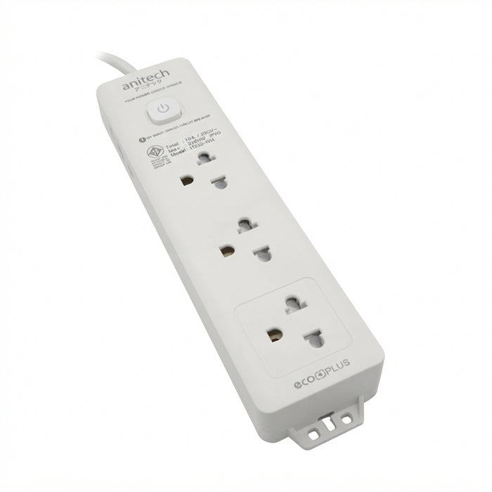 ANITECH TIS PLUG 3 WAY 1 SWITCH 3M H333 WHITE