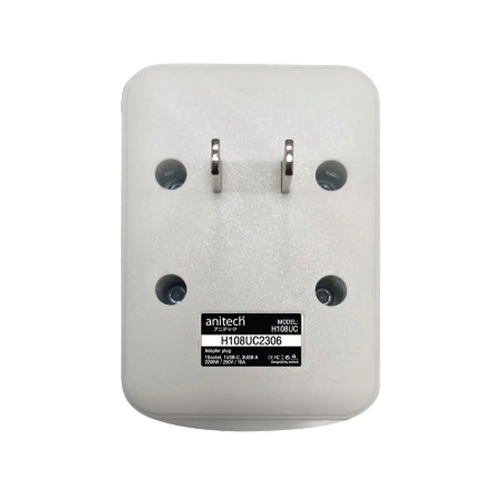 ANITECH 108UC - TRAVEL ADAPTER USB 3.1A TYPE-C 18W WHITE