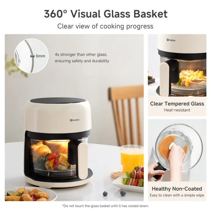 GLASS BASKET AIR FRYER 017 3.5L TOUCH-CONTROL  W/SHEETS CWH BS