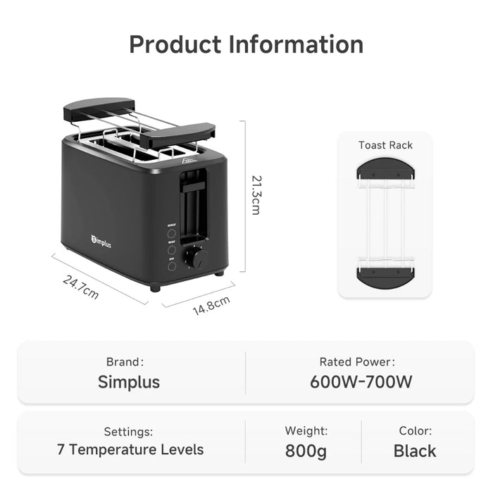TOASTER 007 WITH GRILL BK BS