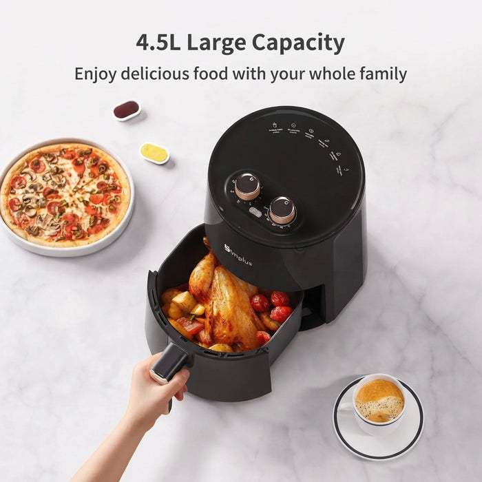 AIR FRYER 007 MECHANICAL MODEL W/10 COOKING SHEETS 3.5L BK BS