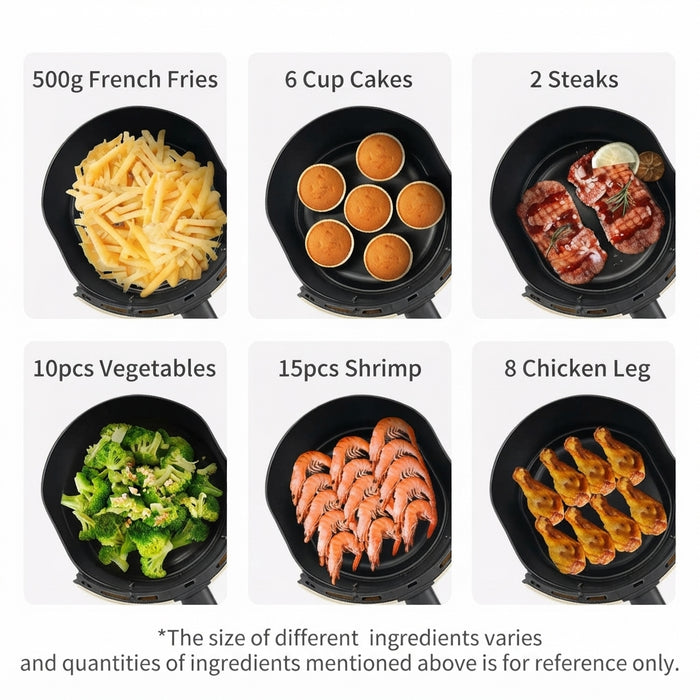 AIR FRYER 007 MECHANICAL MODEL W/10 COOKING SHEETS 3.5L BK BS