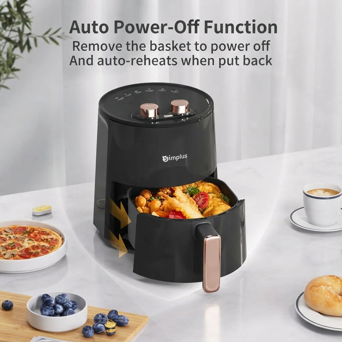 AIR FRYER 007 MECHANICAL MODEL W/10 COOKING SHEETS 3.5L BK BS