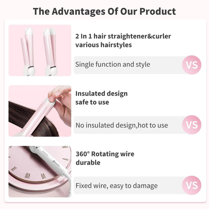 2-IN-1 STRAIGHTENING AND CURLING