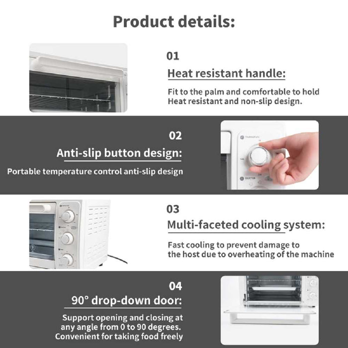 ELECTRIC OVEN 006-30L-BEIGE-TH THREE-PRONG PLUG