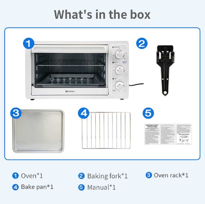 ELECTRIC OVEN 006-30L-BEIGE-TH THREE-PRONG PLUG