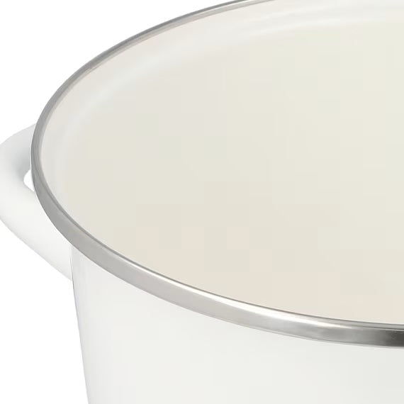 ENAMEL CASSEROLE 22CM WH