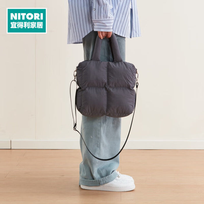 SINGLE SHOULDER BAG SQUARE QUILTED DGY
