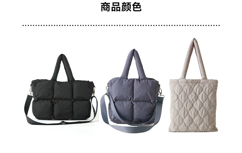 SINGLE SHOULDER BAG SQUARE QUILTED DGY