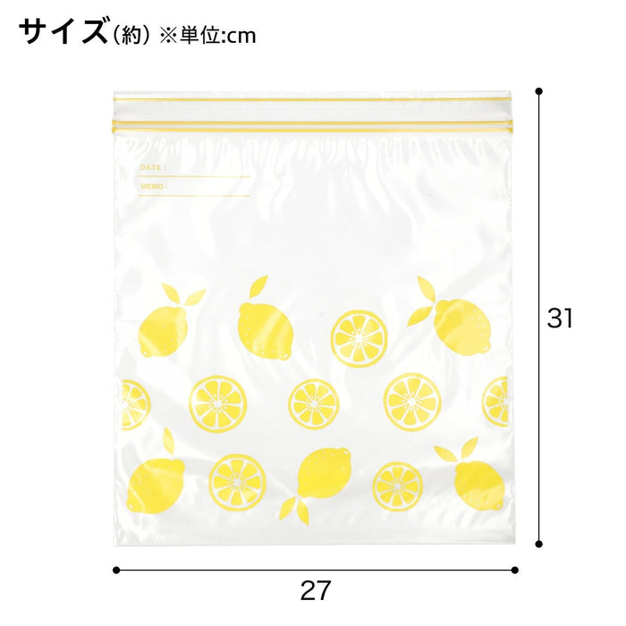 FREEZERBAG DOUBLE ZIPPER NO GUSSET L22 TW-LEMON