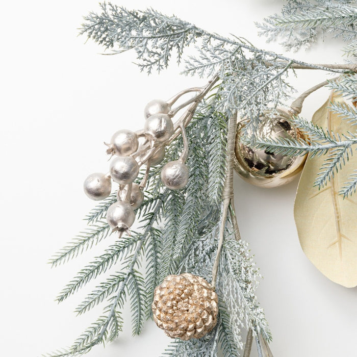 CHRISTMAS GARLAND WHITE GOLD 150CM N5AN