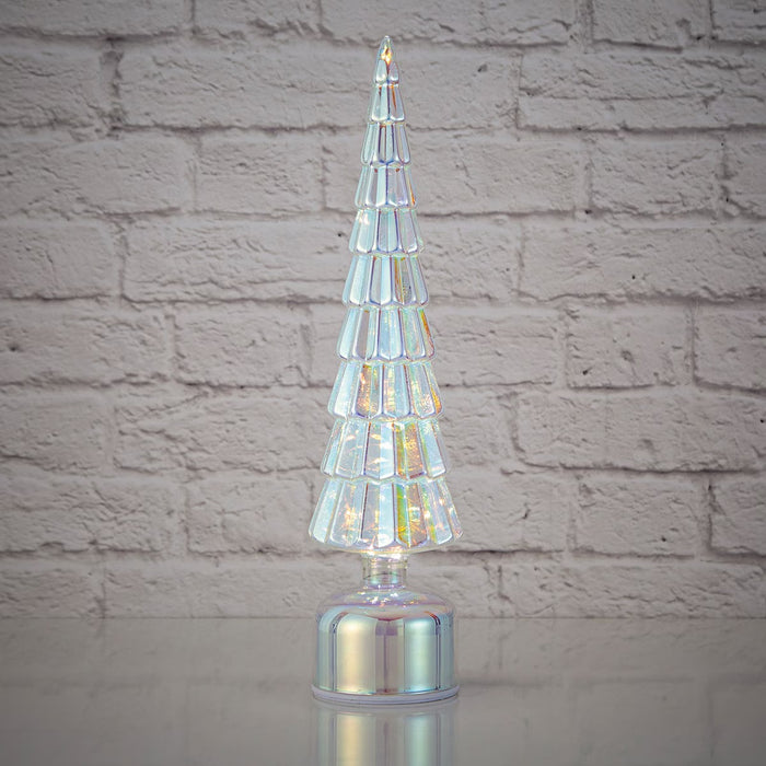 CHRISTMAS GLASS TREE ORNAMENT LED PRISM N5BF