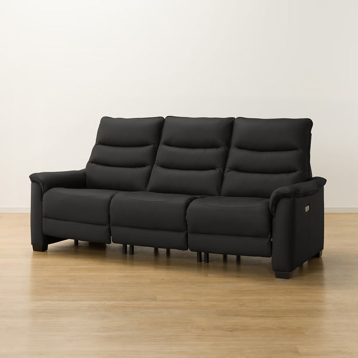 3 ELECTRIC 3P SOFA N-BELIEVA 3 LEATHER BK