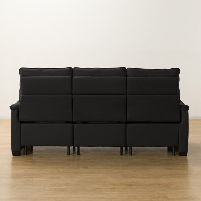 3 ELECTRIC 3P SOFA N-BELIEVA 3 LEATHER BK