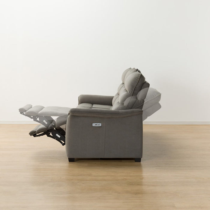 3 ELECTRIC 3P SOFA N-BELIEVA 3 MICROFIBER GY