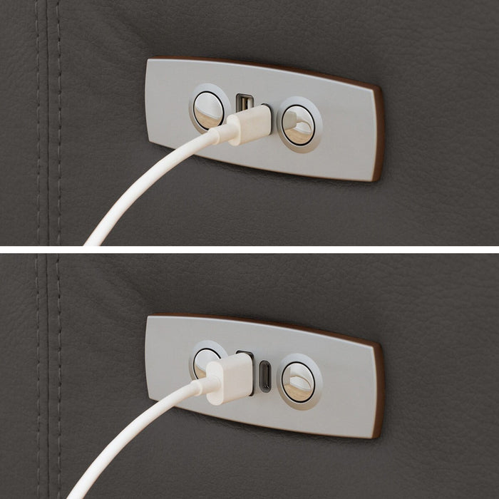 โซฟาไฟฟ้า 3P N-BELIEVA 3 TK-LEATHER DGY