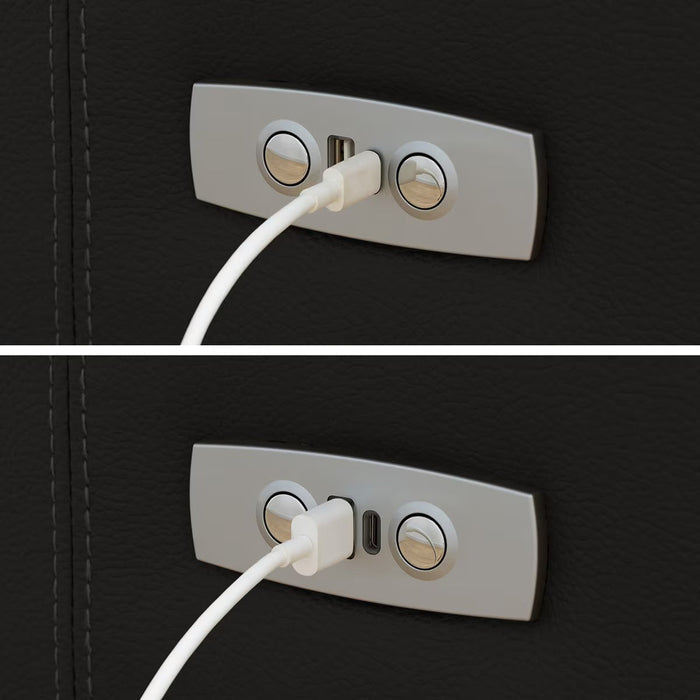 3 ELECTRIC 3P SOFA N-BELIEVA 3 LEATHER BK