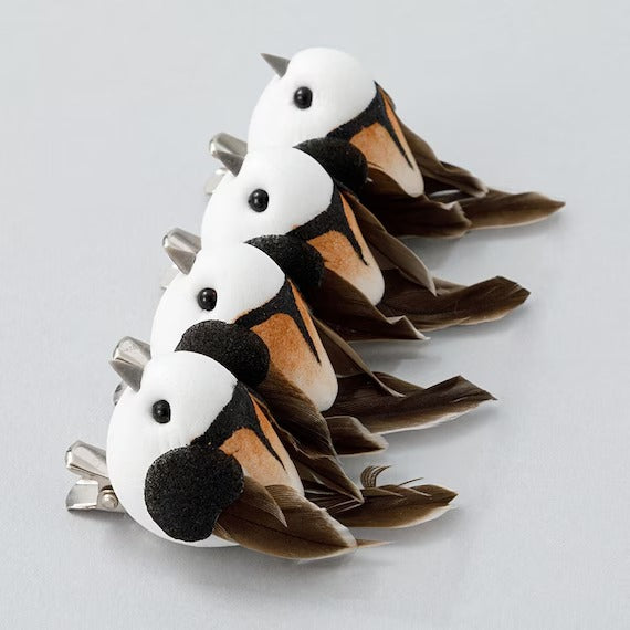 CHRISTMAS ORNAMENT BIRDS CLIP SET H247001-4 N5AN