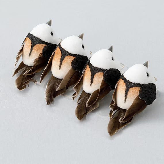 CHRISTMAS ORNAMENT BIRDS CLIP SET H247001-4 N5AN