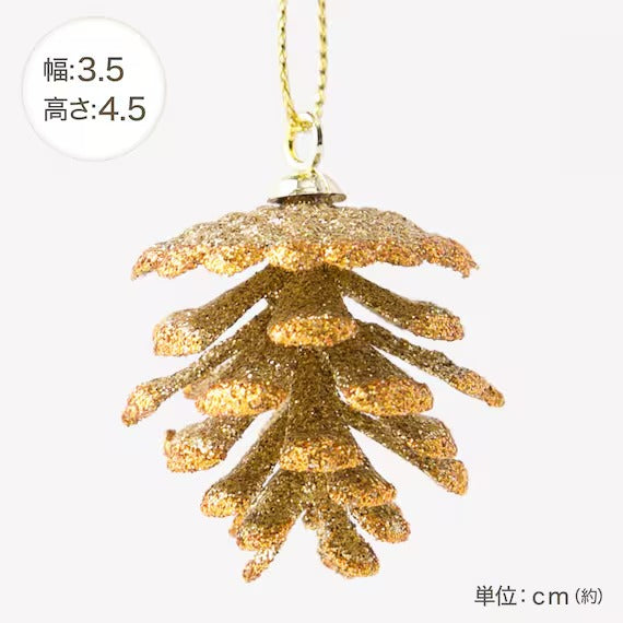 CHRISTMAS ORNAMENTS S/10 PINECONES N2KR