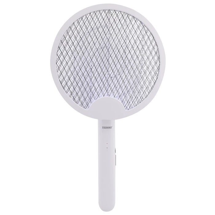 TOSHINO RECHARGEABLEMOSQUITOSWATTER2IN1ROTATABLE WHITE WD-980