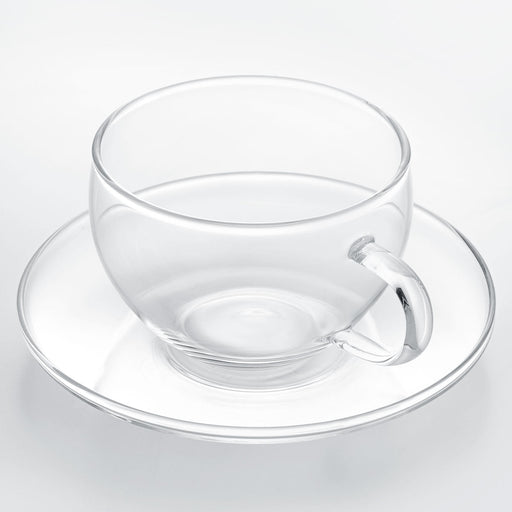 HEAT-RESISTANT GLASS CUP&SAUCER 300ml MC-03